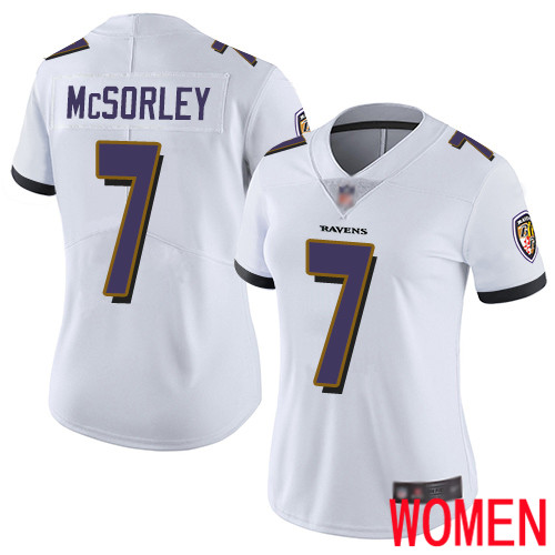 Baltimore Ravens Limited White Women Trace McSorley Road Jersey NFL Football 7 Vapor Untouchable